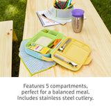 Munchkin Lunch Bento Box With Utensils Green