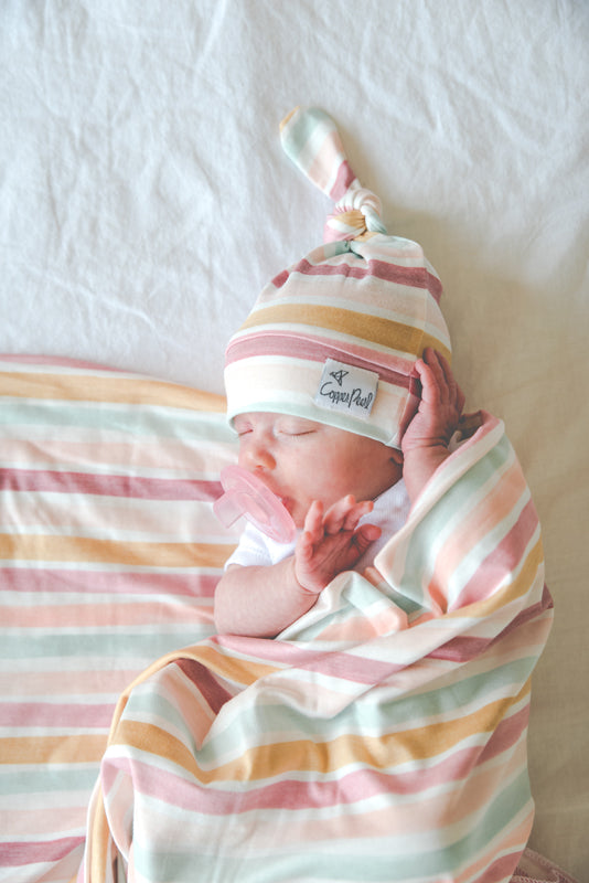 Copper Pearl Knitted Swaddle Blanket Enchanted