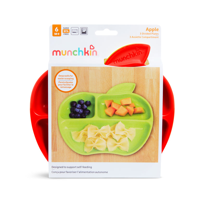 Munchkin Lil Apple Plates 3Pk