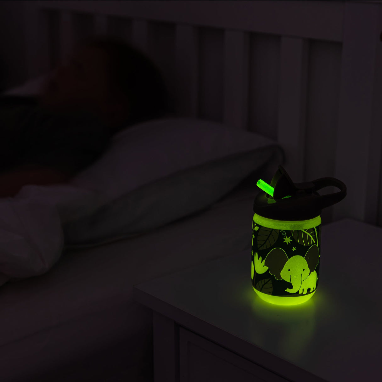 Vital Baby Hydrate Sippy Straw Glow in the Dark Woodland Glow 350ml