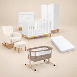Babymore Mona Complete Nursery Bundle - White