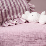 Obaby Muslin Fitted Sheet 140cm x 70cm - Berry