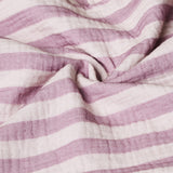 Obaby Muslin Fitted Sheet 120cm x 60cm - Berry Stripe