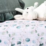 Obaby Muslin Fitted Sheet 140cm x 70cm - Eucalyptus