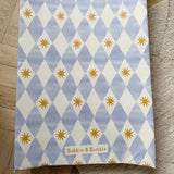 Anti-Roll Wedge Baby Changing Mat - Blue Harlequin
