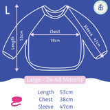 Long Sleeved Baby Bib - Crafty Print