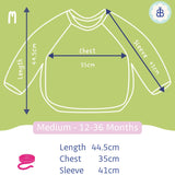 Long Sleeved Baby Bib - Spotty print