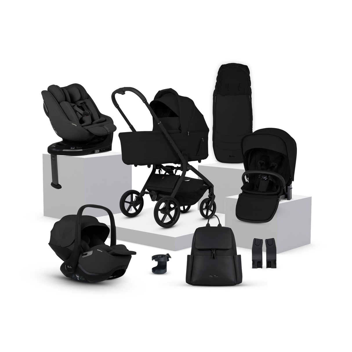 Silver Cross Breez Ultimate 360 Family Car Seat & Accessory Bundle - Onyx