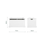 CuddleCo Beaumont Storage Box - White