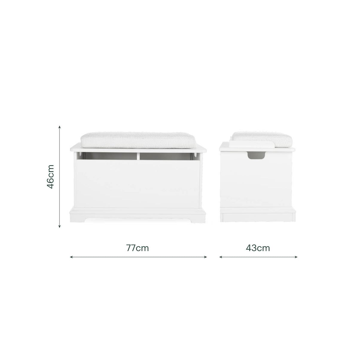 CuddleCo Beaumont Storage Box & Cushion Set - White