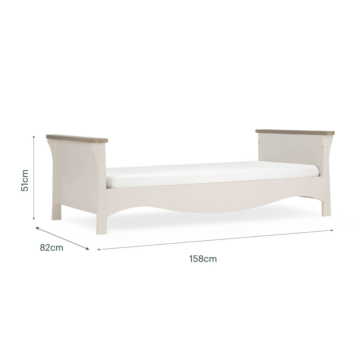 CuddleCo Clara Toddler Bed - Cashmere and Ash