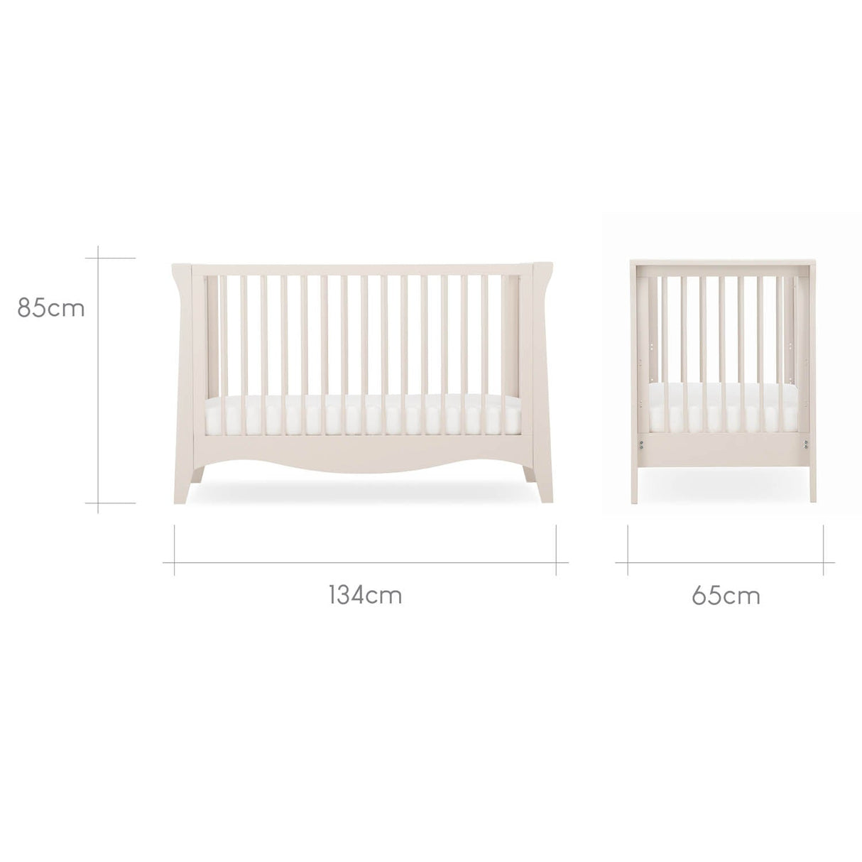 CuddleCo Clara Mini 2 Piece Nursery Furniture Set - Cashmere