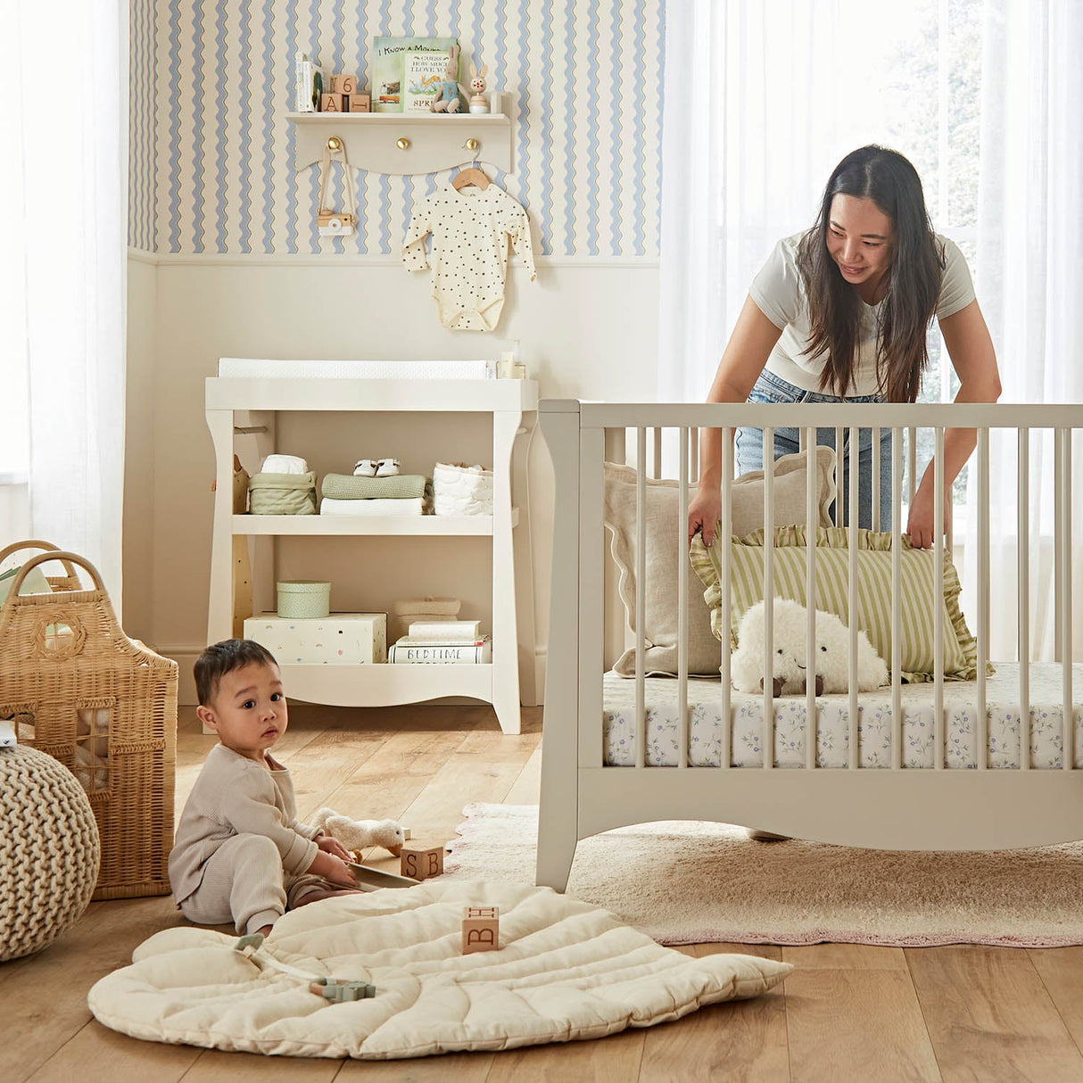 CuddleCo Clara Mini 2 Piece Nursery Furniture Set - Cashmere