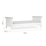 CuddleCo Clara Toddler Bed - White and Ash
