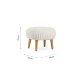 CuddleCo Etta Faux Fur Foot Stool - Cream
