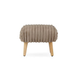 CuddleCo Etta Faux Fur Foot Stool - Mink