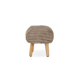 CuddleCo Etta Faux Fur Foot Stool - Mink