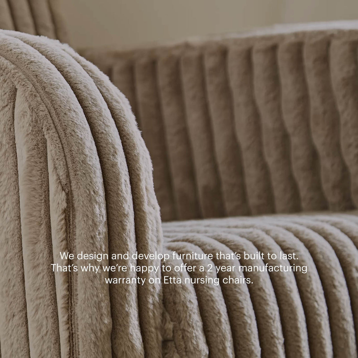 CuddleCo Etta Faux Fur Nursing Chair - Mink