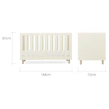 CuddleCo Harper 3 Piece Nursery Furniture Set - Cream & Ash