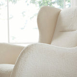 CuddleCo Marley Nursing Chair and Footstool - Teddy Off White