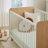 CuddleCo Remi 2 Piece Nursery Furniture Set - Oak & Green