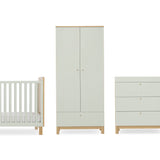 CuddleCo Remi 3 Piece Nursery Furniture Set - Oak & Green