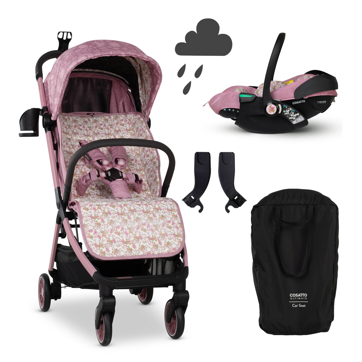 Cosatto Woosh City Recline Car Seat Bundle - Camille