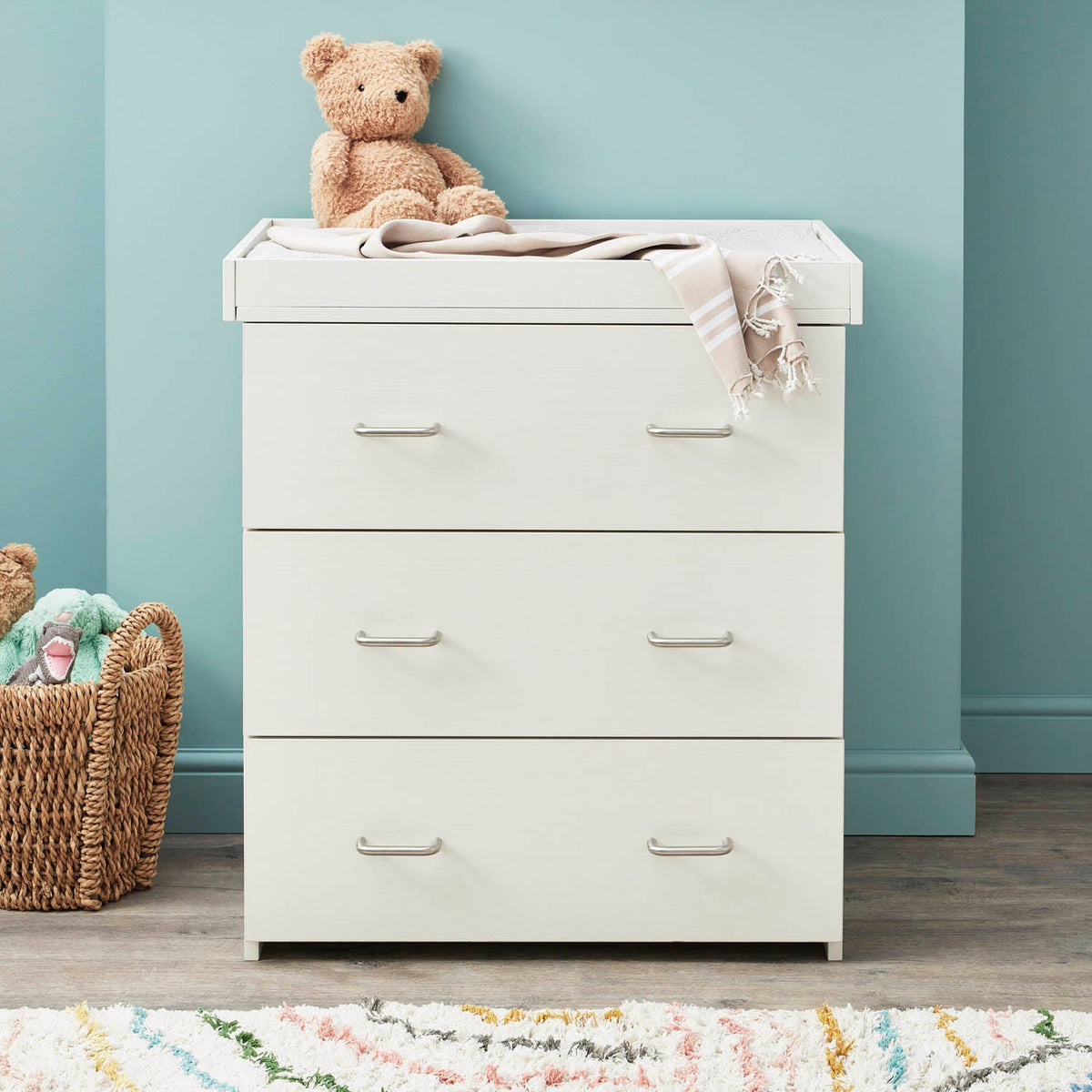 Babymore Caro Mini 2 Piece Room Set - White Wash