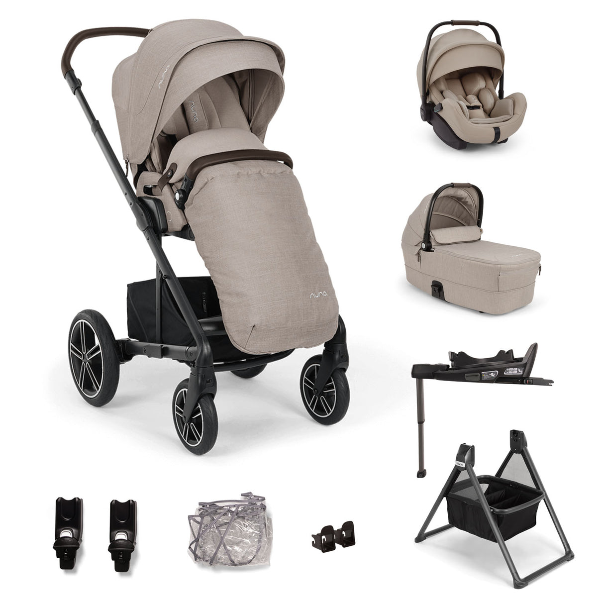 Nuna MIXX Next with ARRA Flex & Base Curv Travel System Bundle - Chateau