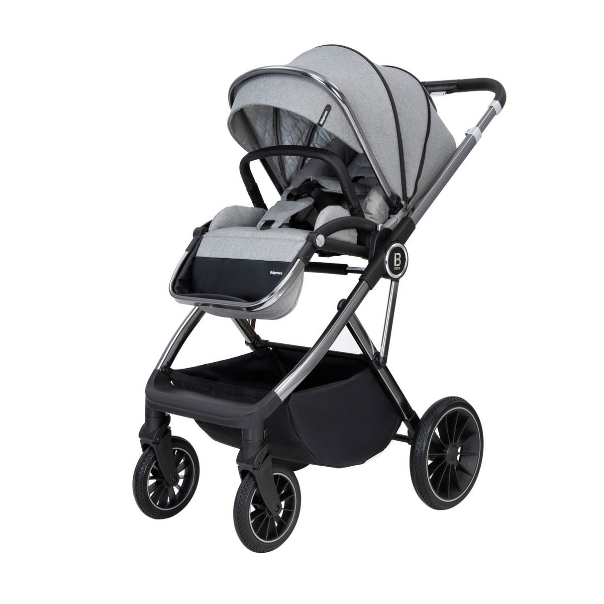 Babymore Chia Pram & Pushchair - Pearl Grey