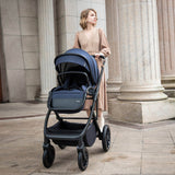Babymore Chia Travel System + Coco Car Seat & Base - Midnight Blue