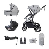 Babymore Chia Travel System + Coco Car Seat & Base - Pearl Grey