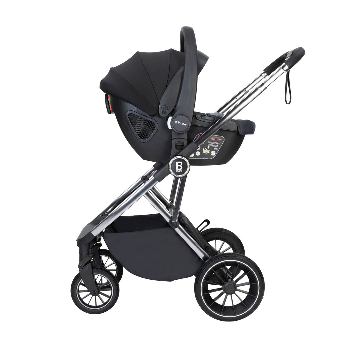 Babymore Chia Travel System + Coco Car Seat & Base - Pearl Grey