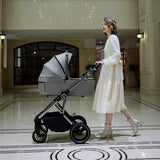 Babymore Chia Travel System + Pecan Car Seat & Base - Pearl Grey
