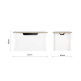 CuddleCo Clara Storage Box - White and Ash