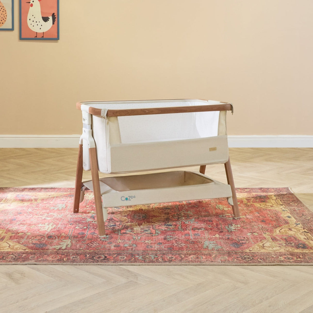 Tutti Bambini Modena Nursery Bundle With CoZee Bedside Crib (6 Piece) - Oak