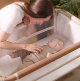 Tutti Bambini CoZee XL Bedside Crib & Cot - Scandinavian Walnut & Ecru