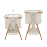Tutti Bambini CoZee XL Bedside Crib & Cot - Scandinavian Walnut & Ecru