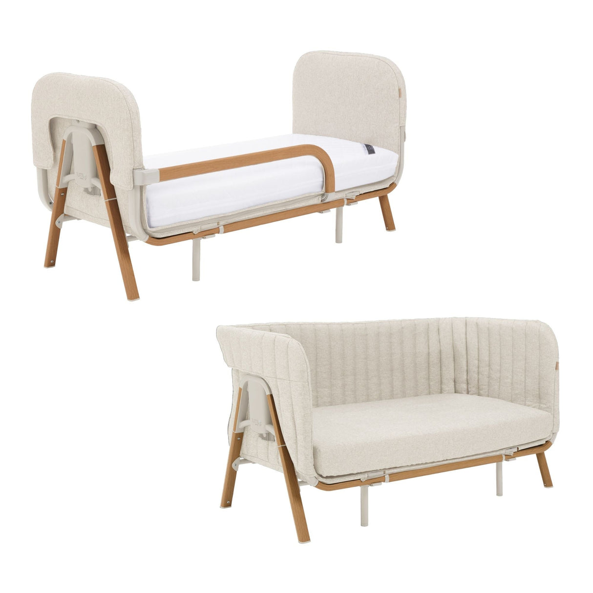 Tutti Bambini Cozee XL Junior Bed & Sofa Expansion Pack - Scandinavian Walnut & Ecru
