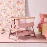 Tutti Bambini CoZee Air 2 Bedside Crib - Drifted Oak / Blush