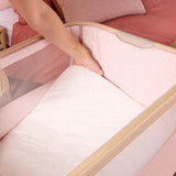 Tutti Bambini CoZee Air 2 Bedside Crib - Drifted Oak / Blush