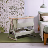 Tutti Bambini CoZee Air 2 Bedside Crib - Drifted Oak / Eucalyptus
