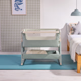 Tutti Bambini CoZee Air 2 Bedside Crib - Whitewash / Kelp