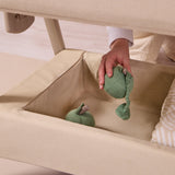 Tutti Bambini CoZee Air 2 Bedside Crib - Toasted Oak / Sand