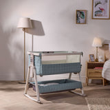 Tutti Bambini CoZee Sense Bedside Crib - Whitewash / Kelp