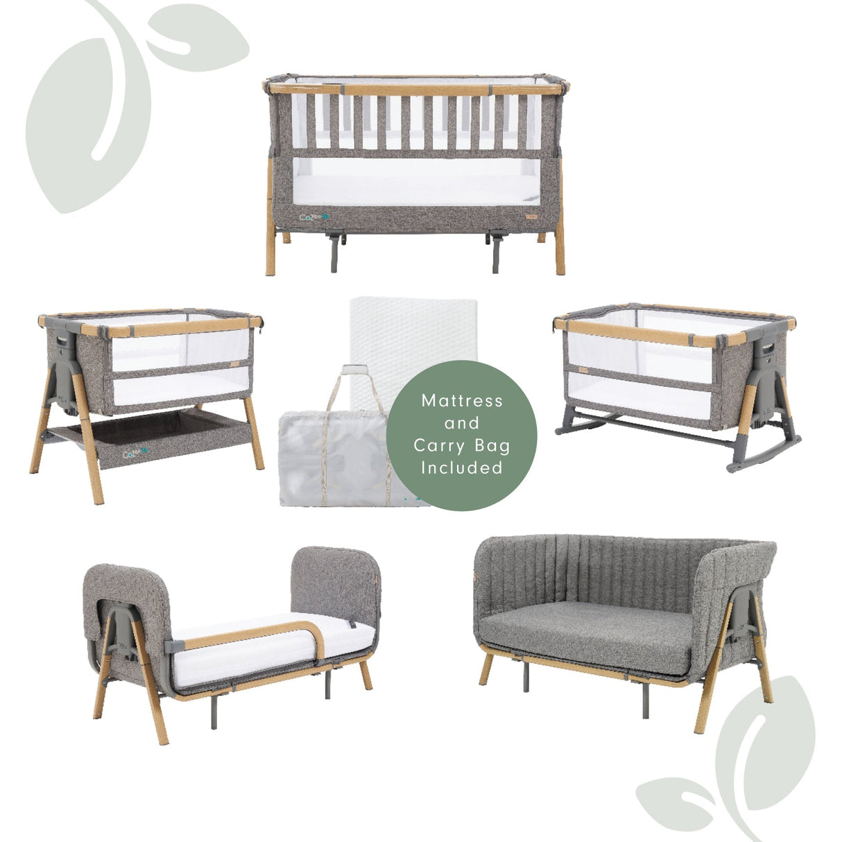 Tutti Bambini CoZee XL 5-in-1 - Oak & Charcoal