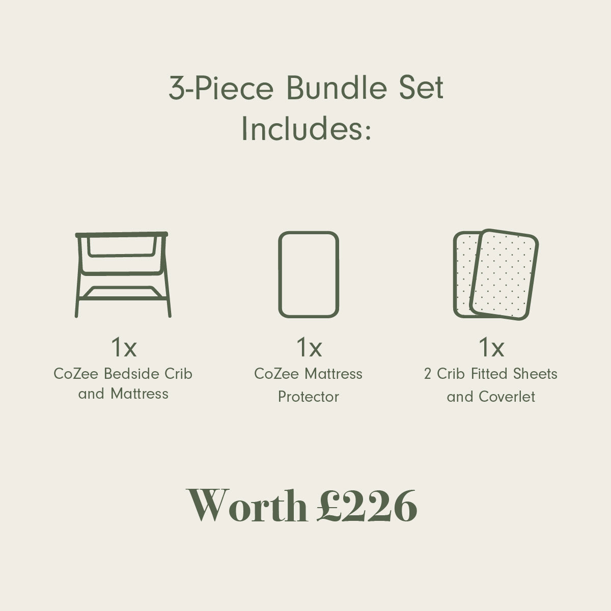 Tutti Bambini CoZee Bedside Crib Bundle - Our Planet