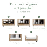 Tutti Bambini Como Cot Bed - Distressed Oak & Slate Grey