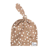 Copper Pearl Top Knot Hat Fawn 0-4m