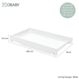 Obaby Grace Cot Bed, Cot Top Changer + Fibre Mattress - White